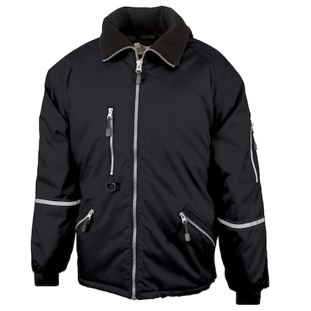 Game Workwear Men's Parka Jacket, 100% Oxford Nylon Outer Shell, Full Zip to Top of Collar, Black, 3XL 4750